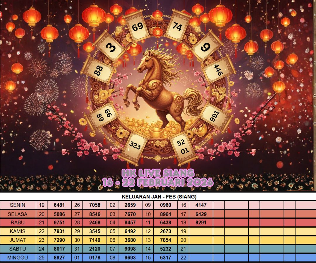 HK LIVE SIANG 16 - 22 FEBRUARI 2026